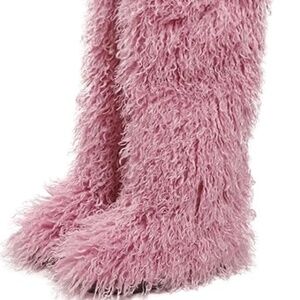 Pink thigh high boots sizes 9.5,10